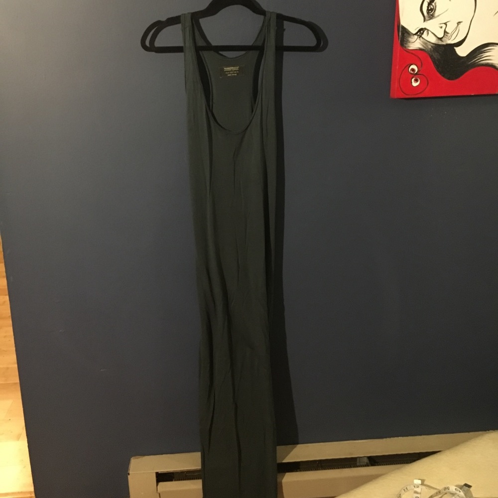 All saints sheer full length dress with raw hem